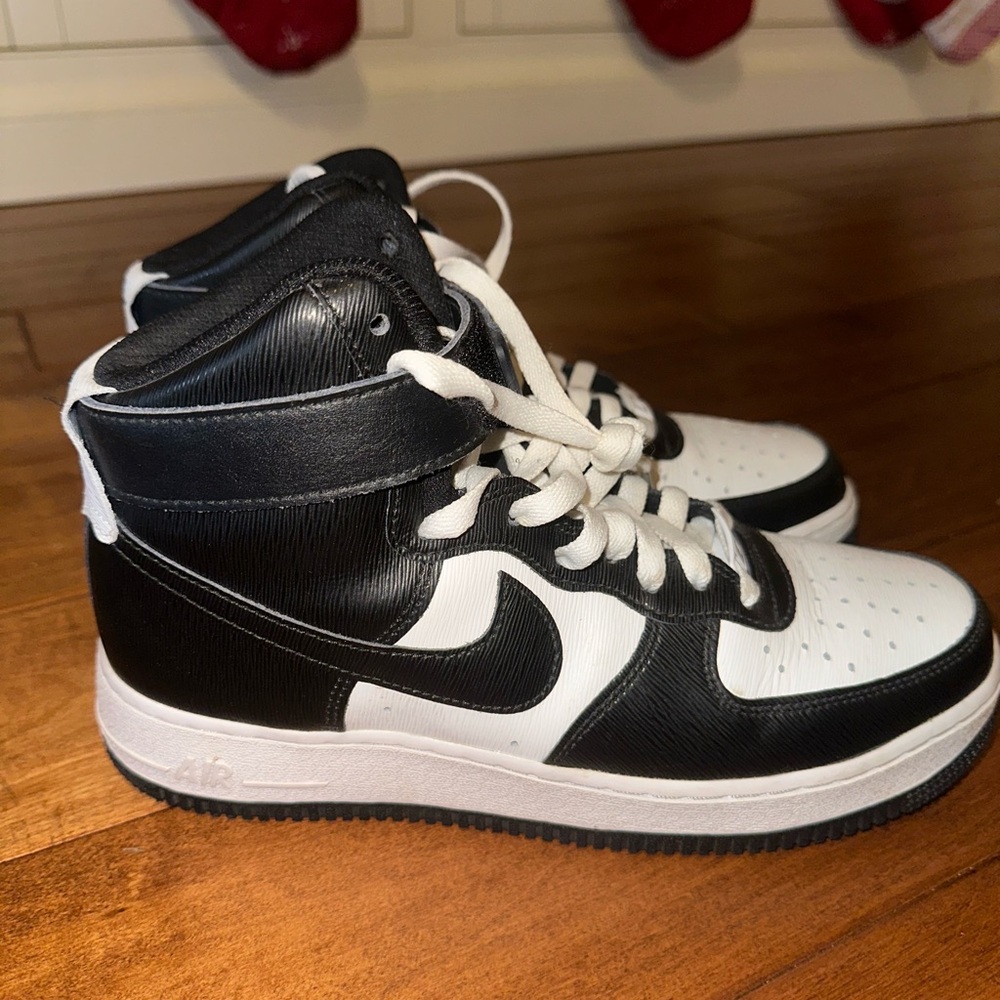 Nike Black and White High-Top Sneakers